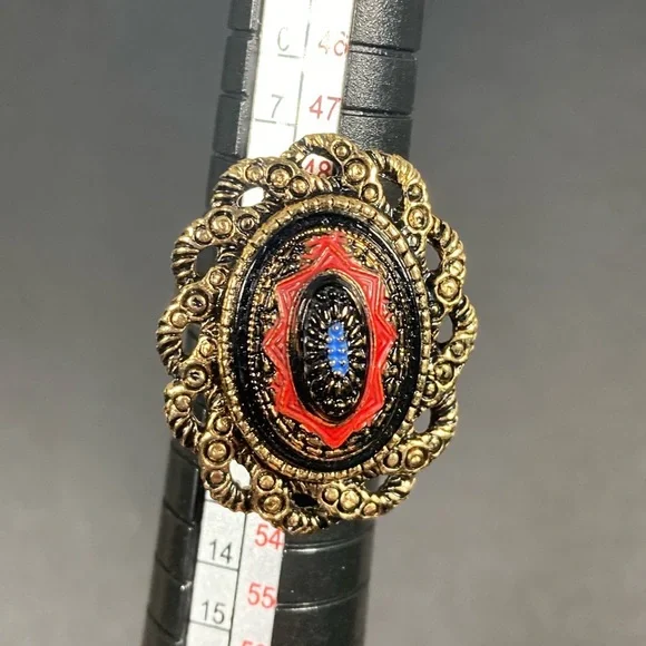 OLD VIENNA Sarah Cov Coventry Set Necklace & Detachable Brooch Ring Vintage - Picture 10 of 12